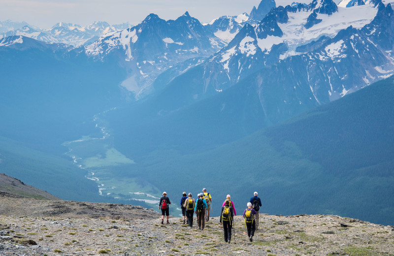 Hiking at Bugaboos Lodge.