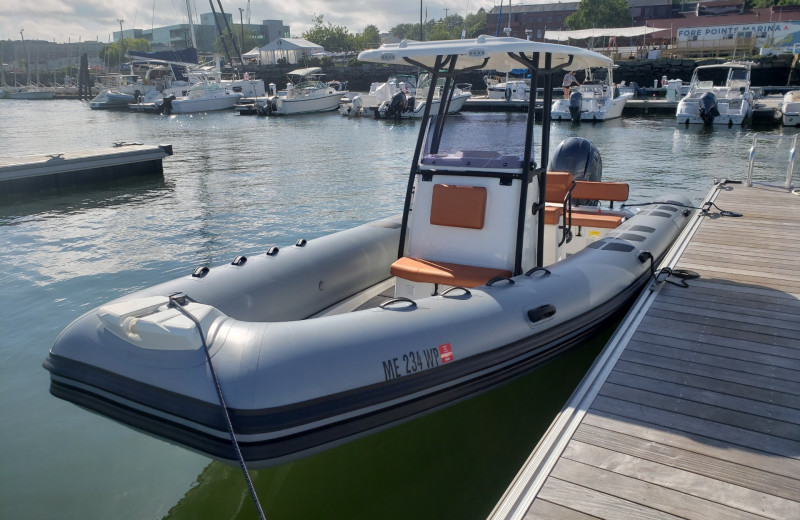 Boating at Linekin Bay Resort.