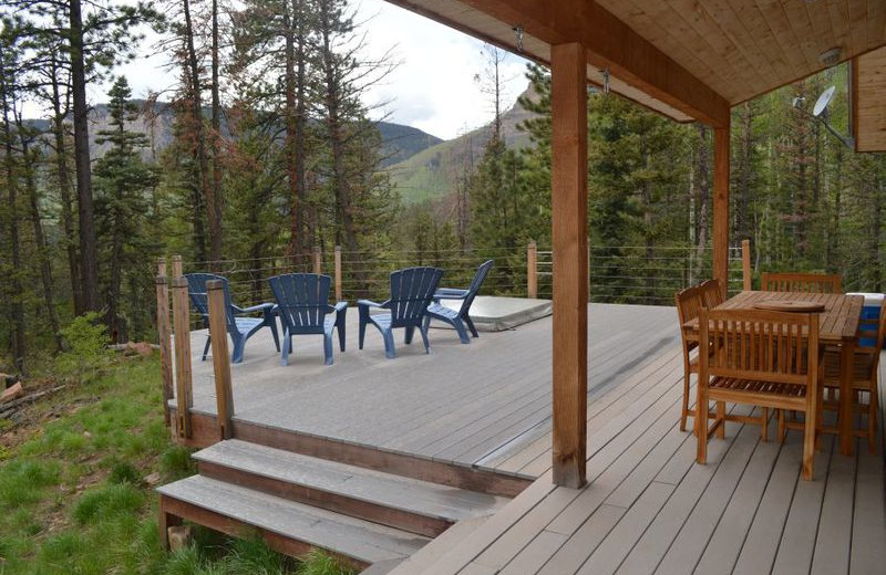 Rental porch at Durango Colorado Vacations.