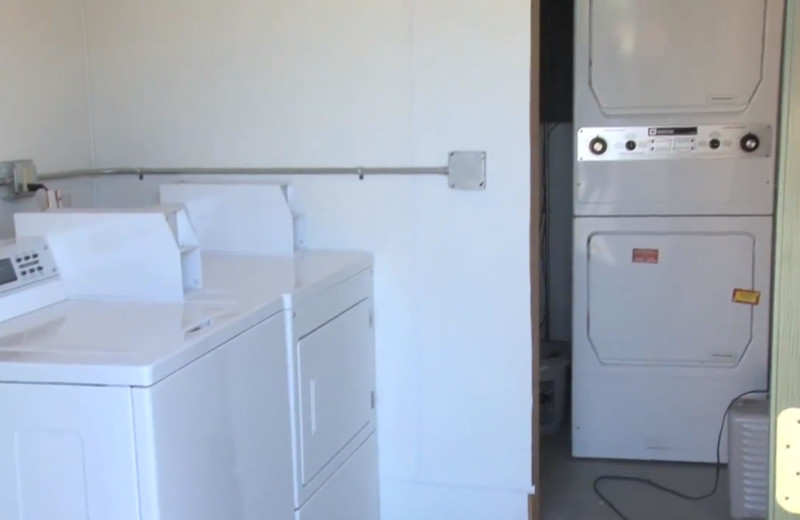 Laundry facilities at Zippel Bay Resort.