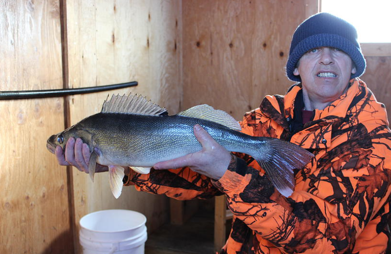 Ice fishing at  North Country Inn.