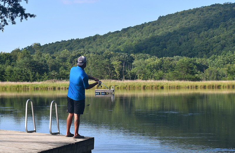 Fishing at Berkeley Springs Cottage Rentals.