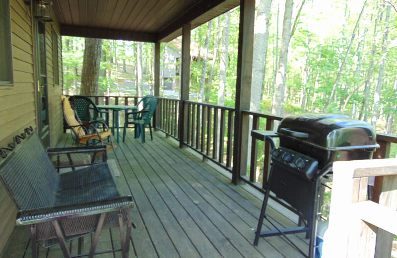 Cabin porch at Cabins at Dale Hollow.