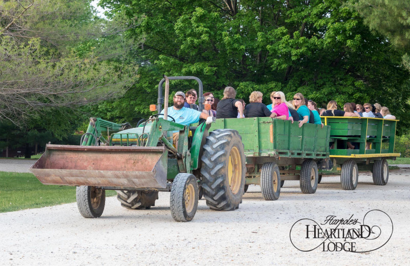 Hayrides at Harpole's Heartland Lodge.