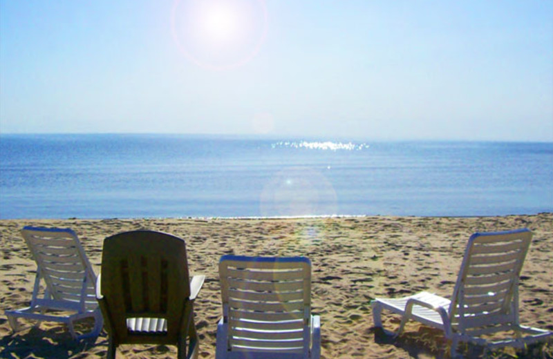 The beach at Glidden Lodge Beach Resort.