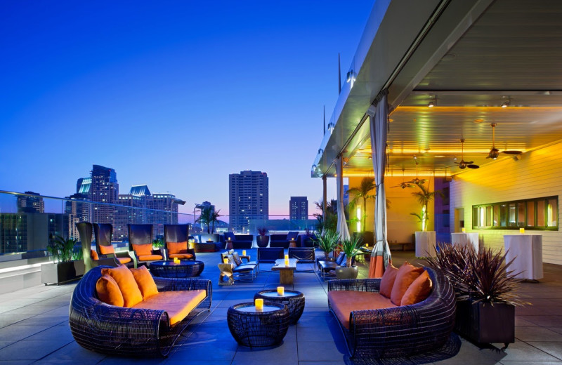 Patio at Andaz San Diego.