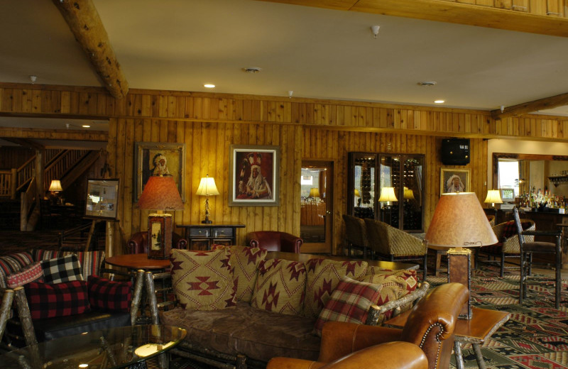 Guest lounge at St. Mary Lodge & Resort.