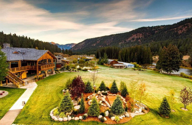 Aerial view of Rainbow Ranch Lodge.