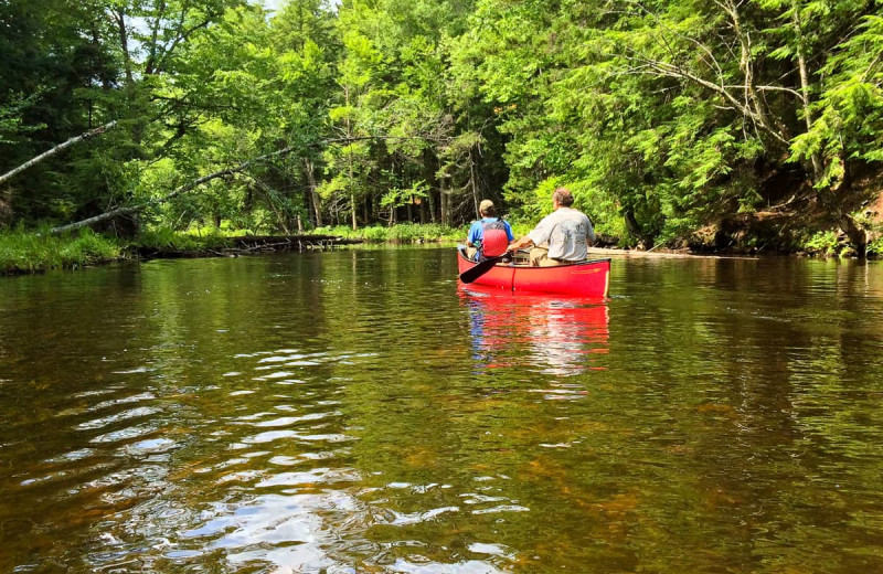 Canoeing at Lake Clear Lodge & Retreat.