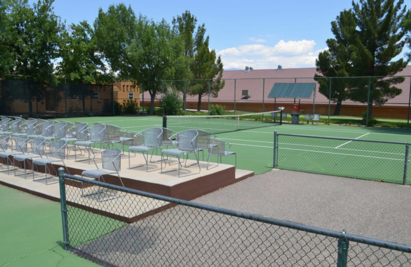 Tennis court at Green Valley Spa & Hotel.