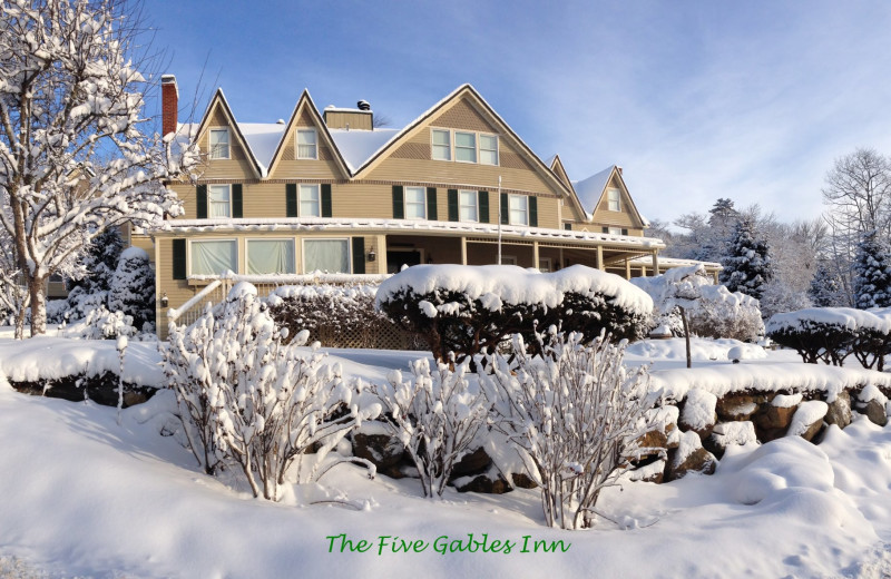 Winter at Five Gables Inn.