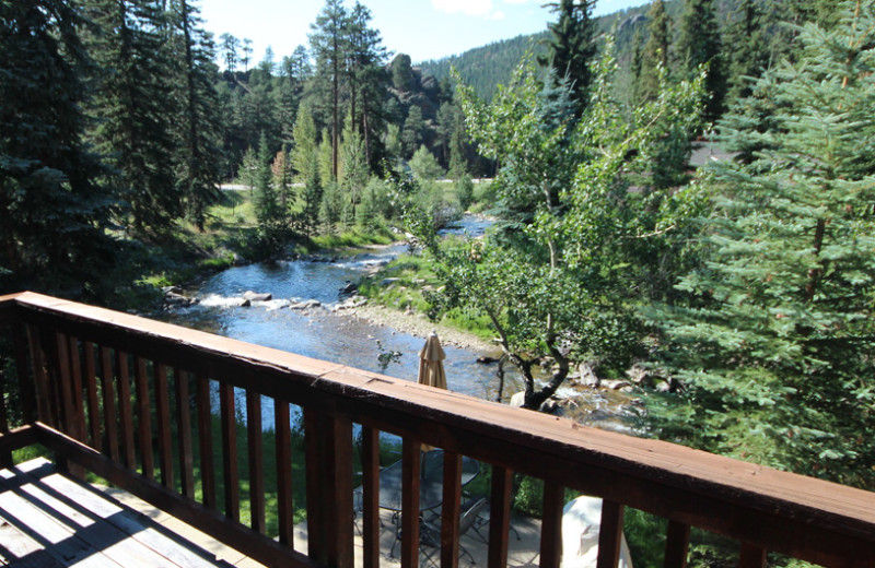 Guest balcony at Boulder Brook on Fall River.