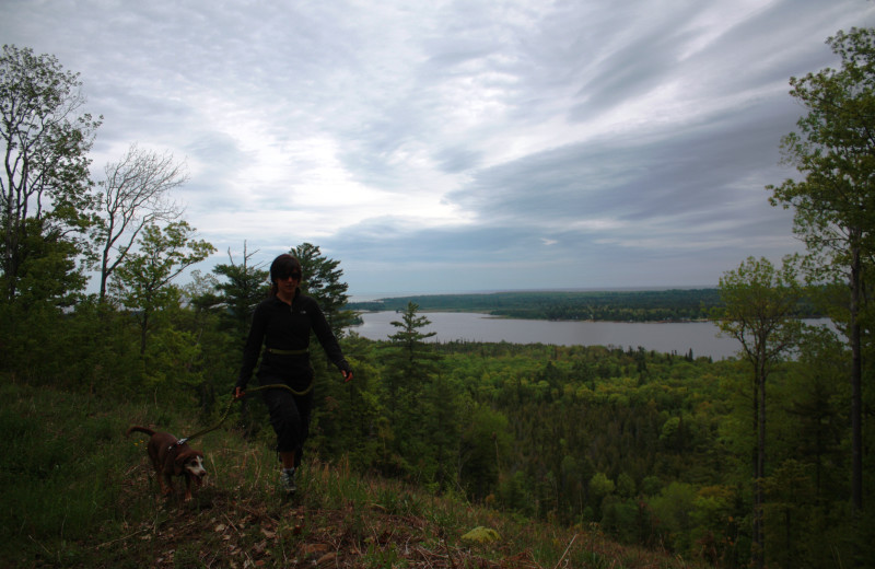 Hiking at Inn on Lac Labelle.
