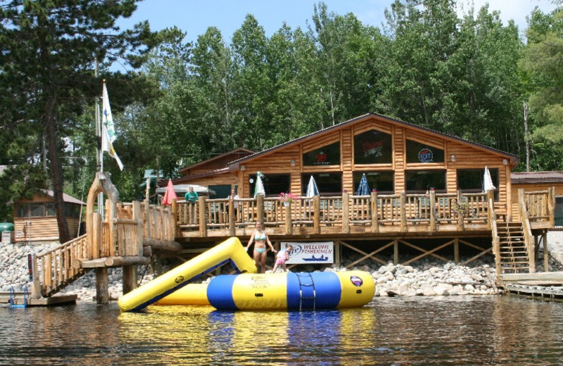 Enjoy water trampoline by The Lodge at Ash-Ka-Nam.