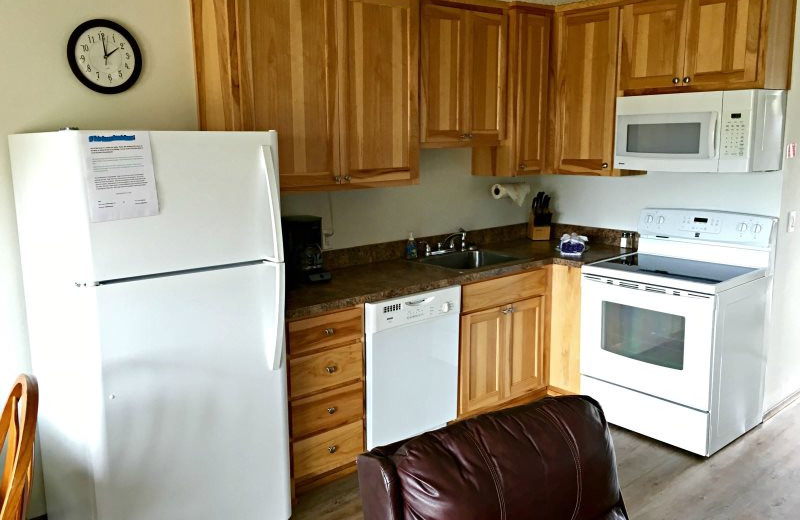 Guest kitchen at Hi-Tide Ocean Beach Resort.