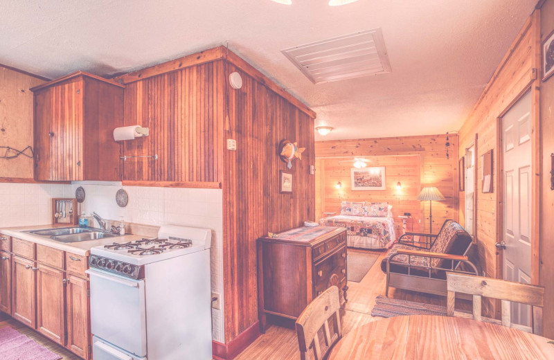 Cabin interior at The Hideaway at Xanadu Island.