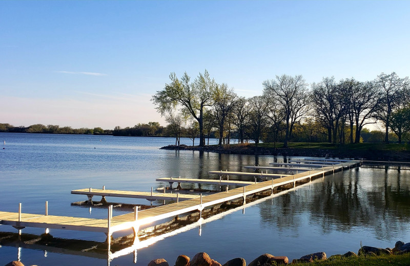 Dock view at Lake Shetek Lodge.