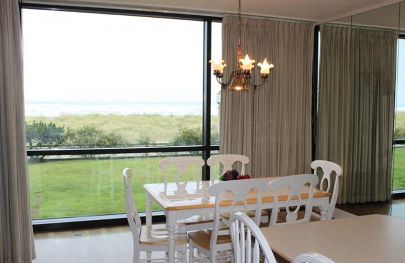 Condo dining table at Sand & Sea Condominums.