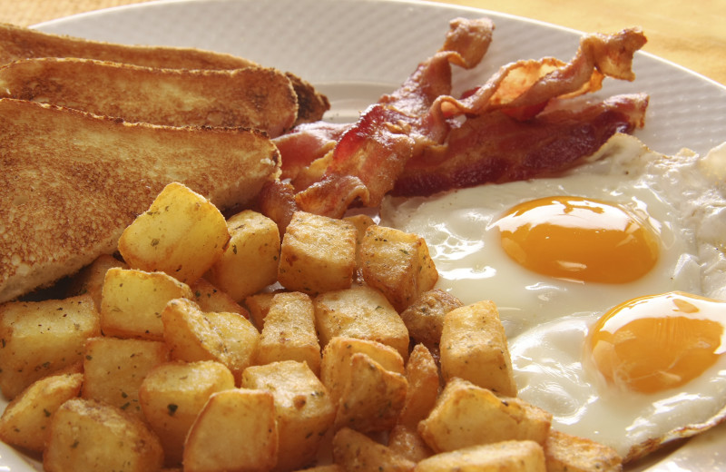 Breakfast at Alaska's Big Salmon Lodge.