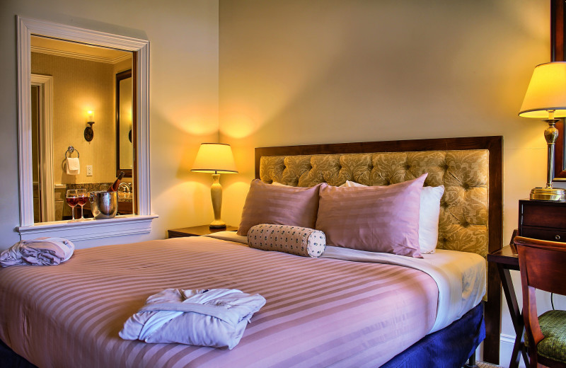 Guest bedroom at Poets Cove Resort & Spa.