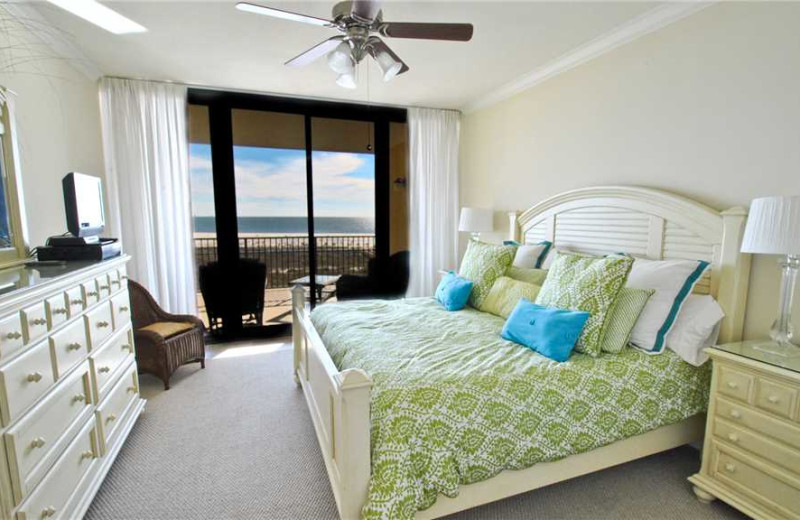 Rental bedroom at Dauphin Island Beach Rentals, LLC.