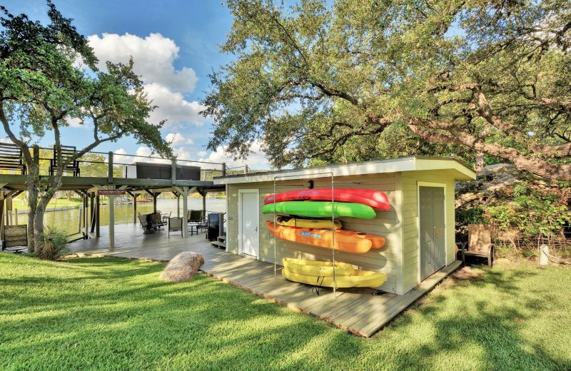 Kayaks at Shady Grove Vacation Home on Lake LBJ.