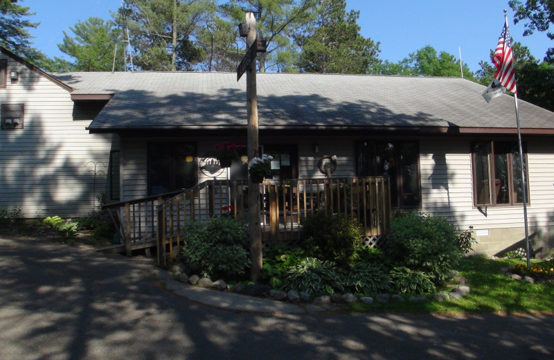 Cabin exterior at Moonlight Bay Resort.