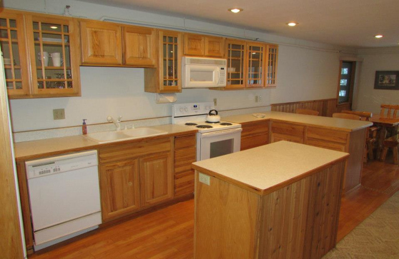 Guest kitchen at Elbow Lake Lodge.