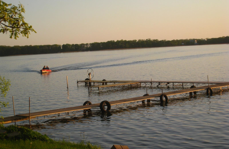 The dock at Shady Rest Resort.