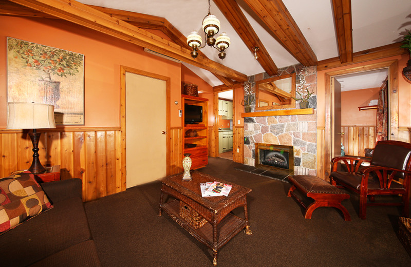 Guest room at Oakwood Resort.