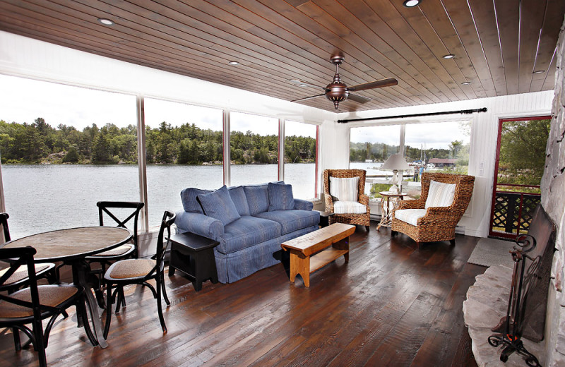 Chalet living room at Killarney Mountain Lodge.