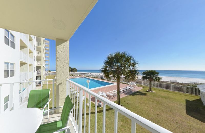 Rental balcony at Coastal Properties.
