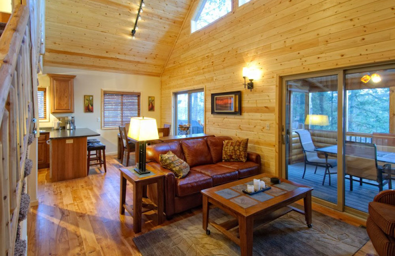 Villa living room at Wilderness Resort Villas.