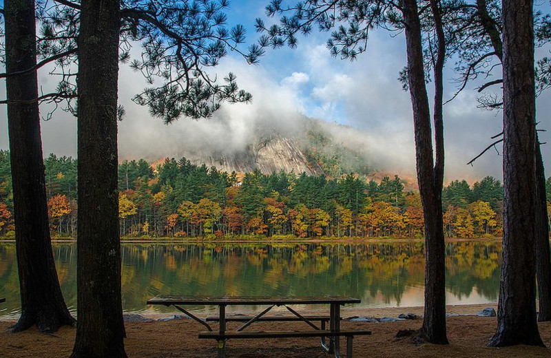 Lake view near Cathedral Ledge Resort.