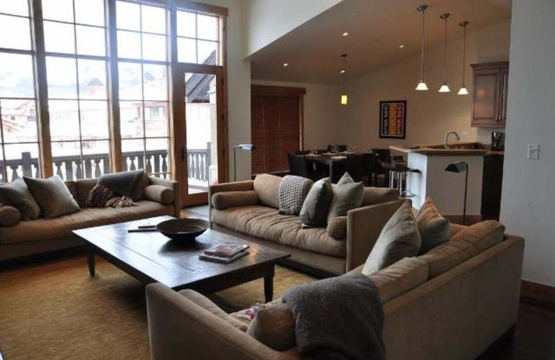 Vacation rental living room at SilverStar Luxury Properties.