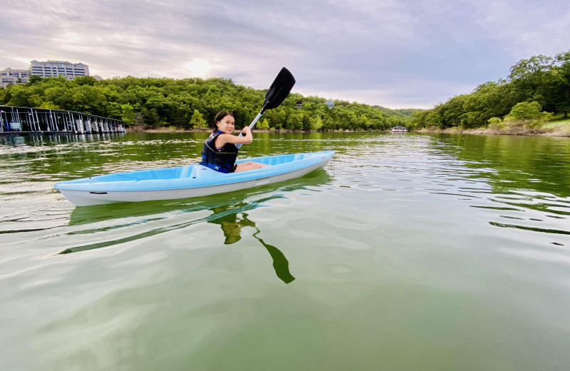 Kayaking at Calm Waters Resort.