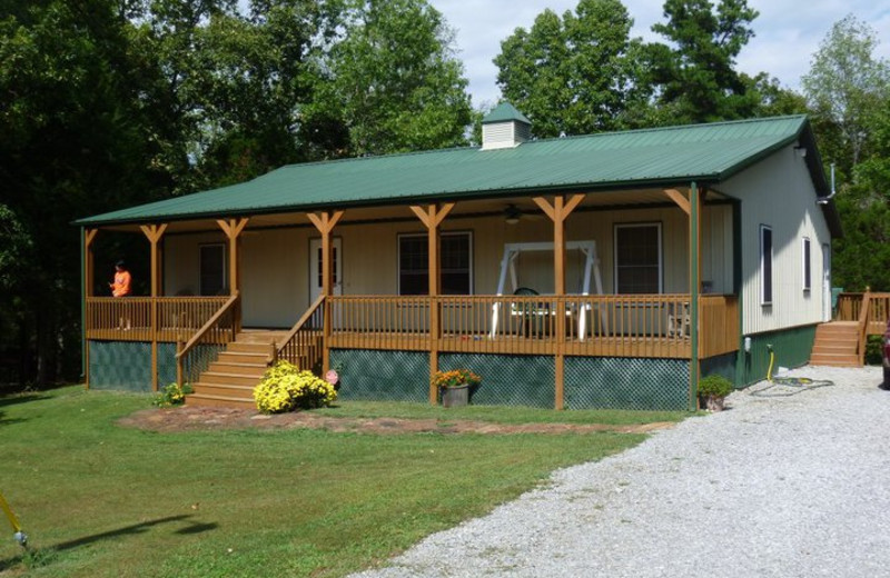 Cabin exterior at Willowbrook Cabins.