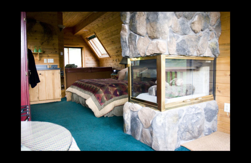 Guest room at Meadow Creek Lodge and Event Center.