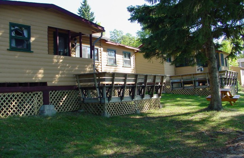 Cabin exterior at Pipestone Point Resort.