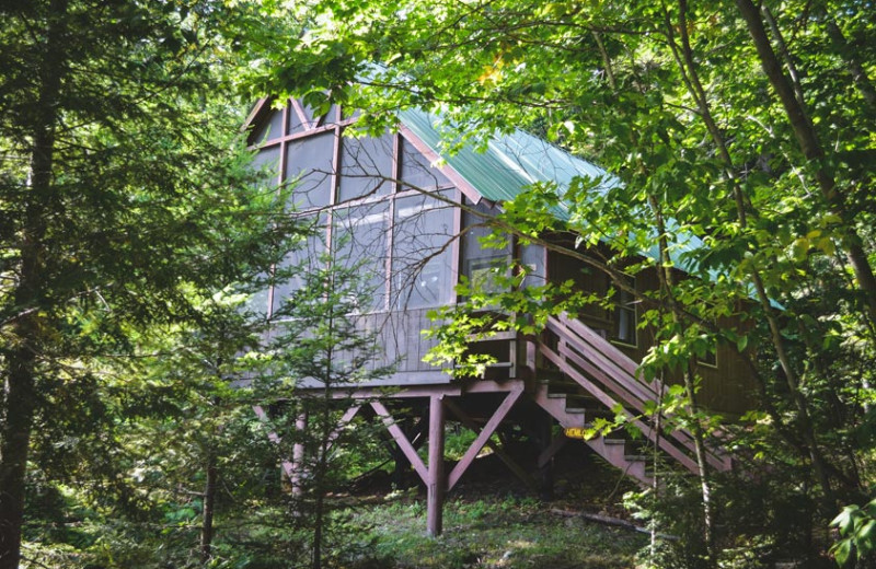 Cabin exterior at Timberlock.