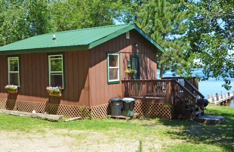 Cabin exterior at Moose Track Adventures Resort.