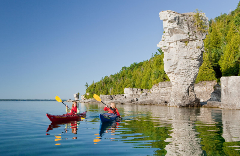 Kayaking near Great Blue Resorts- Cherry Beach Resort.