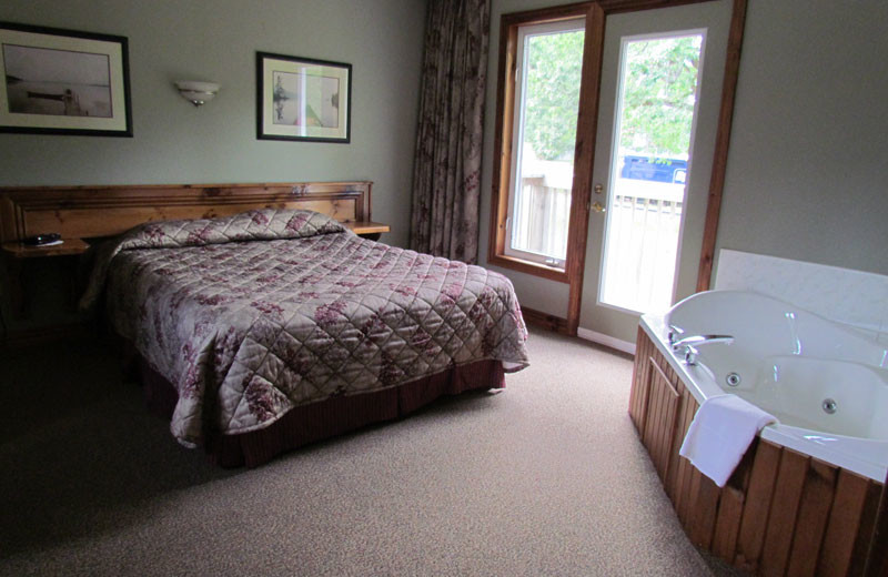 Guest bedroom at Pine Vista Resort.