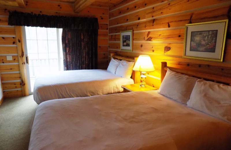 Guest bedroom at Garland Lodge and Resort.