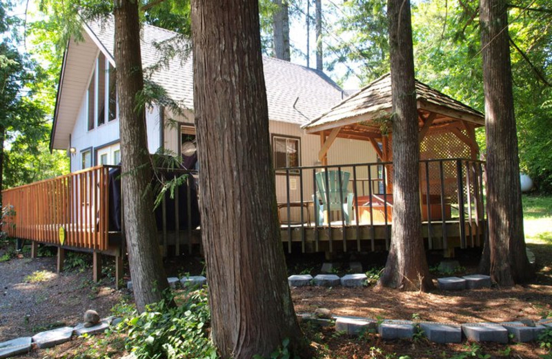 Cottage exterior at Hood Canal Cottages.