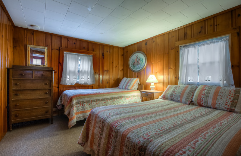 Cottage bedroom at Cottage Place on Squam Lake.