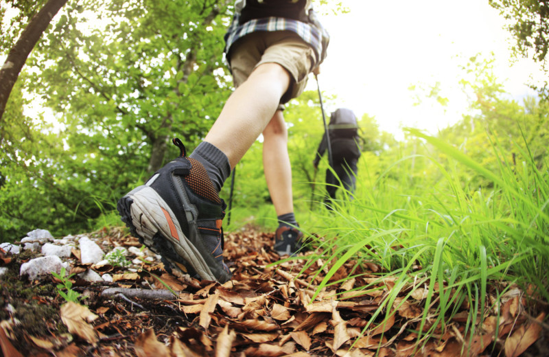 Hiking at Fernleigh Lodge.