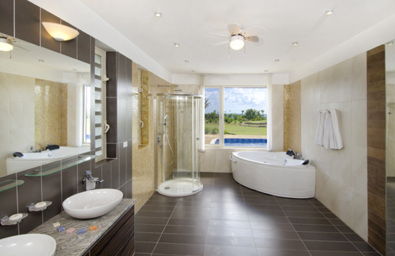 Villa bathroom at Island Properties Luxury Rentals.