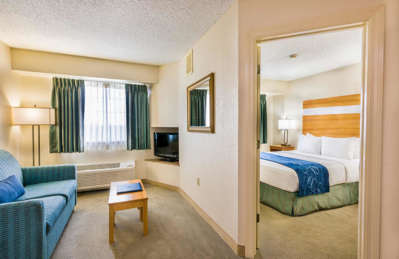 Guest room at Comfort Suites & Resort.