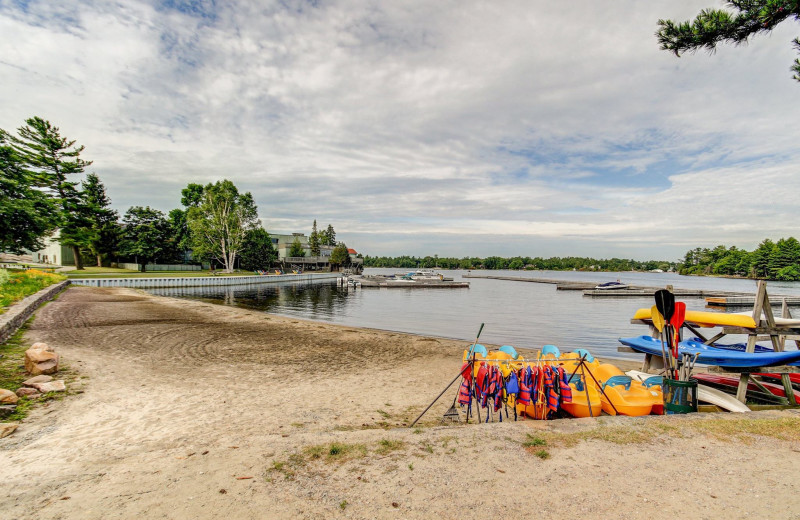 Beach at Delawana Resort.